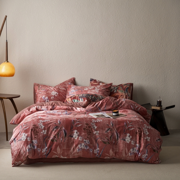 91家纺网 家纺一手货源 找家纺 （总）安莱生活 2023秋冬新品数码印花绒四件套