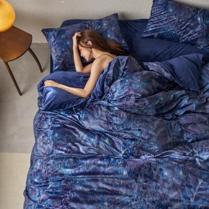 安莱生活 2023秋冬新品数码印花绒四件套 浮生