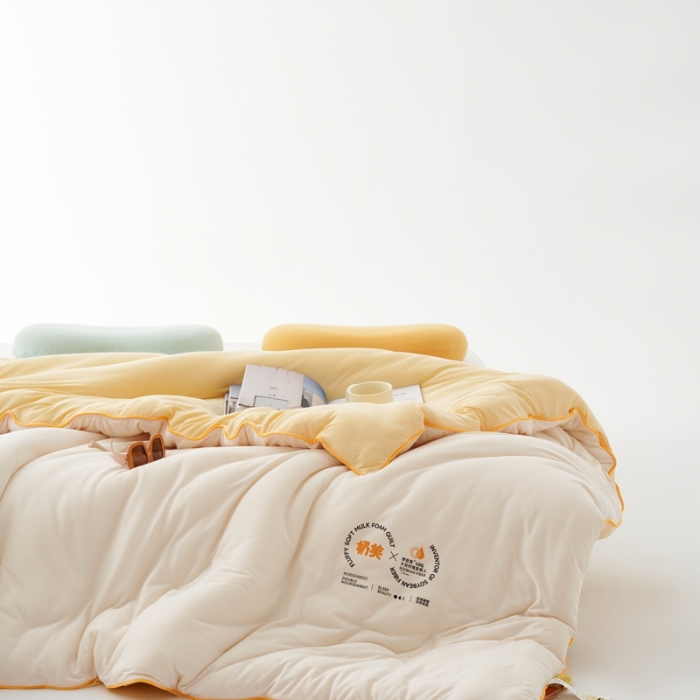 91家纺网 家纺一手货源 找家纺 （总）安莱生活 2023秋冬新品李官奇30%大豆奶芙被