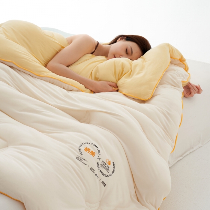 91家纺网 家纺一手货源 找家纺 （总）安莱生活 2023秋冬新品李官奇30%大豆奶芙被