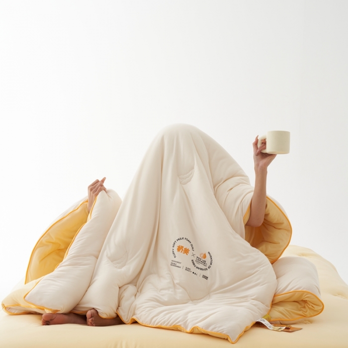 91家纺网 家纺一手货源 找家纺 （总）安莱生活 2023秋冬新品李官奇30%大豆奶芙被