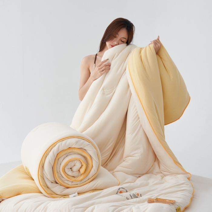 91家纺网 家纺一手货源 找家纺 （总）安莱生活 2023秋冬新品李官奇30%大豆奶芙被