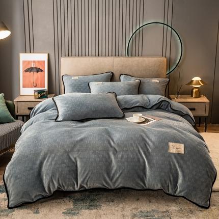 91家纺网 家纺一手货源 找家纺 （总）全季家居 2023新款秋冬揽花网红直播款牛奶绒四件套