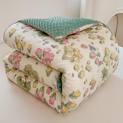 91家纺网 家纺一手货源 找家纺 总保暖全棉豆豆被冬被大豆被春秋四季被单人双人被可配四件套