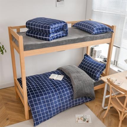 91家纺网 家纺一手货源 找家纺 （总）宅部落 2023新款牛奶绒学生宿舍三件套