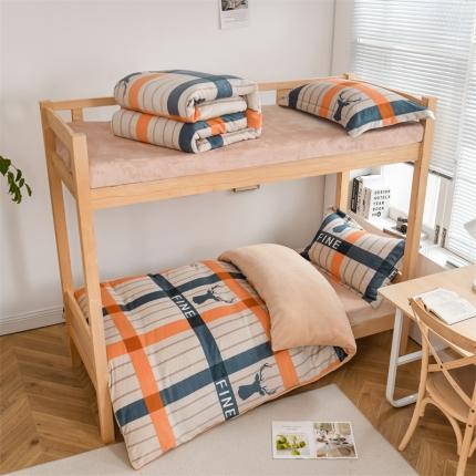 91家纺网 家纺一手货源 找家纺 （总）宅部落 2023新款牛奶绒学生宿舍三件套