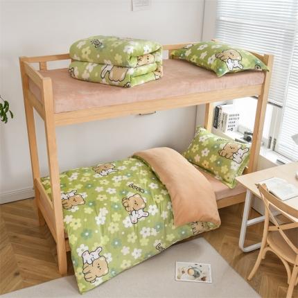 91家纺网 家纺一手货源 找家纺 （总）宅部落 2023新款牛奶绒学生宿舍三件套