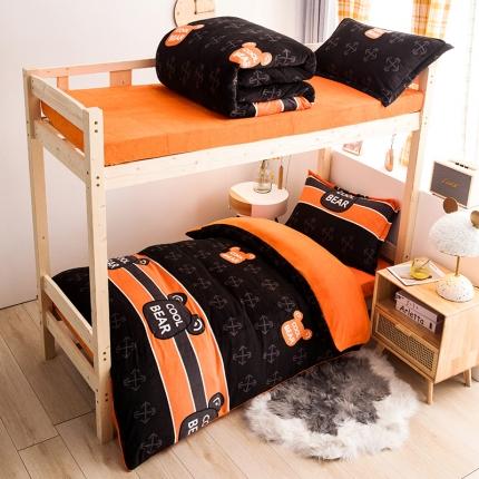 91家纺网 家纺一手货源 找家纺 （总）宅部落 2023新款牛奶绒学生宿舍三件套