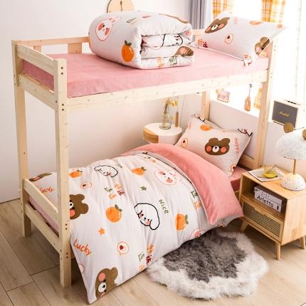 91家纺网 家纺一手货源 找家纺 （总）宅部落 2023新款牛奶绒学生宿舍三件套