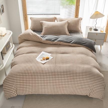 91家纺网 家纺一手货源 找家纺 （总）宅部落2023新款牛奶绒四件套法莱绒三件套单被套