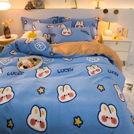 91家纺网 家纺一手货源 找家纺 （总）宅部落2023新款牛奶绒四件套法莱绒三件套单被套