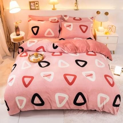 91家纺网 家纺一手货源 找家纺 （总）宅部落2023新款牛奶绒四件套法莱绒三件套单被套