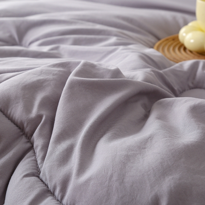 91家纺网 家纺一手货源 找家纺 中国龙 2023款A类母婴级日式原棉无染大豆被冬被被子被芯 灰色