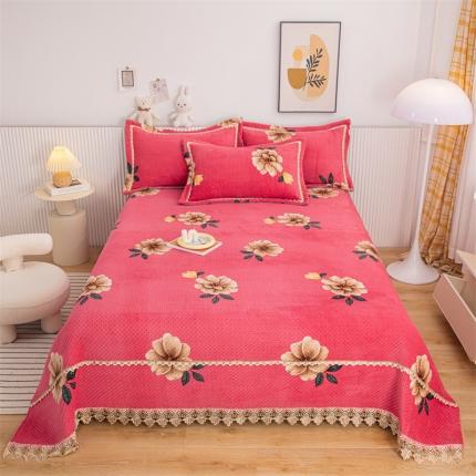 91家纺网 家纺一手货源 找家纺 （总）新款牛奶绒卡通印花床盖榻榻米炕盖炕垫炕盖榻榻米炕垫