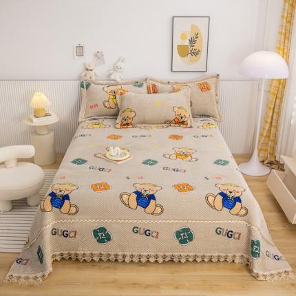 91家纺网 家纺一手货源 找家纺 （总）新款牛奶绒卡通印花床盖榻榻米炕盖炕垫炕盖榻榻米炕垫