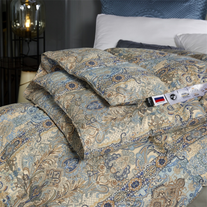 91家纺网 家纺一手货源 找家纺 （总）俏企鹅 2025新款摩纳哥超柔软锦绒糯绵印花95鹅绒被