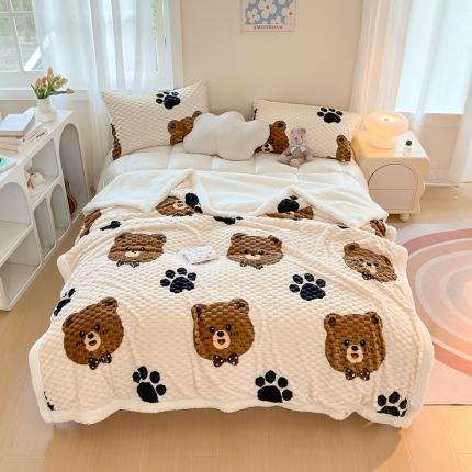 91家纺网 家纺一手货源 找家纺 （总）网客 豆豆绒印花被套毯