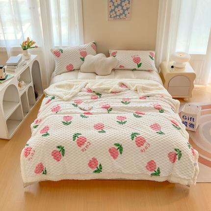 91家纺网 家纺一手货源 找家纺 （总）网客 豆豆绒印花被套毯