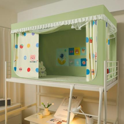 91家纺网 家纺一手货源 找家纺 （总）迷仙巢 2023新款99％加厚遮光布涂银强遮光三开门学生蚊帐