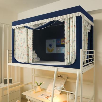 91家纺网 家纺一手货源 找家纺 （总）迷仙巢 2023新款99％加厚遮光布涂银强遮光三开门学生蚊帐