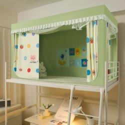 91家纺网 家纺一手货源 找家纺 （总）迷仙巢 2023新款99％加厚遮光布涂银强遮光三开门学生蚊帐,波点熊,可爱熊,萌萌兔,田园-藏青,田园-抹茶绿,兔兔乐园,玩具熊