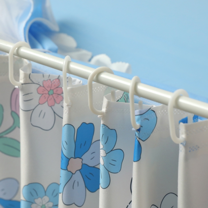 91家纺网 家纺一手货源 找家纺 迷仙巢 2023新款99％加厚遮光布涂银强遮光三开门学生蚊帐 萌萌兔