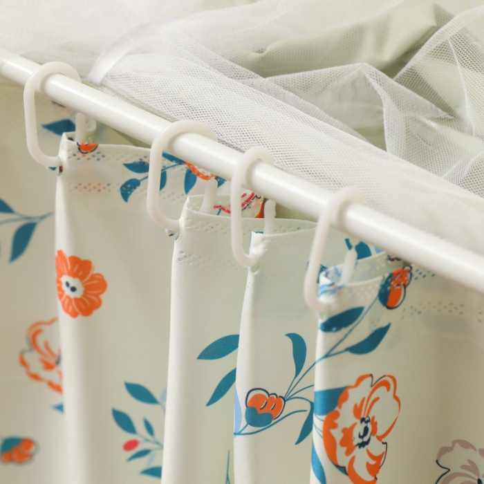 91家纺网 家纺一手货源 找家纺 迷仙巢 2023新款99％加厚遮光布涂银强遮光三开门学生蚊帐 田园-抹茶绿