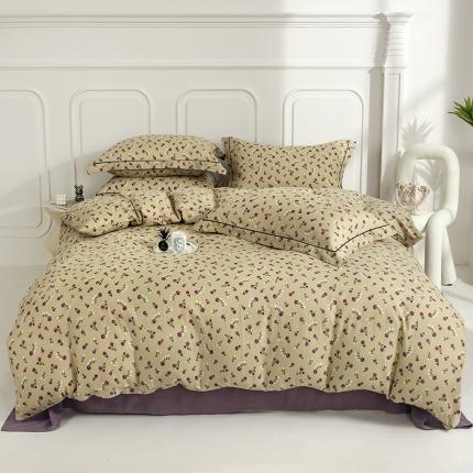 91家纺网 家纺一手货源 找家纺 （总）爱思佳 2024新款A类母婴全棉双层纱印花四件套