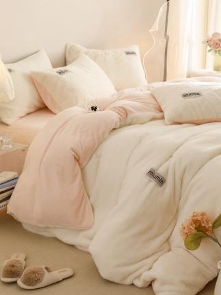 91家纺网 家纺一手货源 找家纺 （总）金奇达2024秋冬保暖加厚绒类兔兔绒四件套-【MM元气兔绒】系列