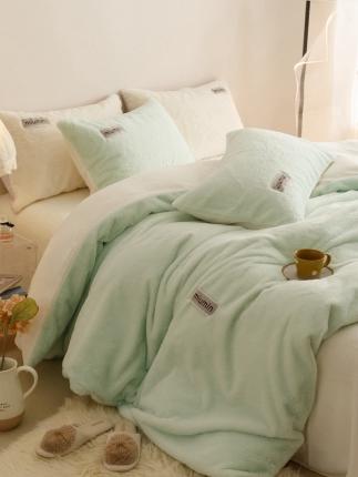 91家纺网 家纺一手货源 找家纺 （总）金奇达2024秋冬保暖加厚绒类兔兔绒四件套-【MM元气兔绒】系列