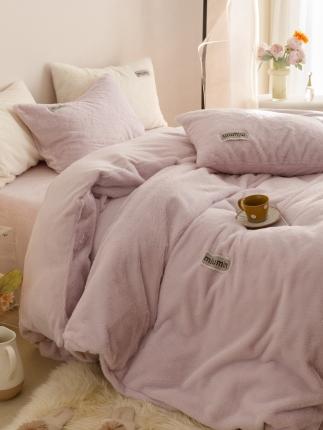 91家纺网 家纺一手货源 找家纺 （总）金奇达2024秋冬保暖加厚绒类兔兔绒四件套-【MM元气兔绒】系列