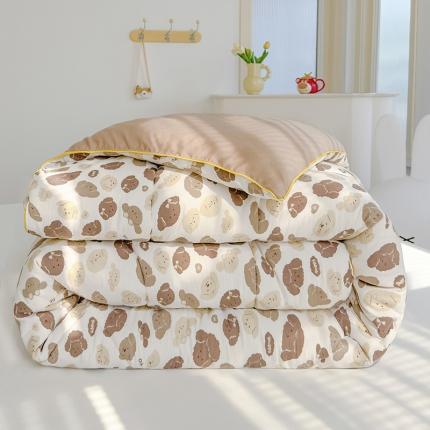 蓝冰 2024新款水洗双层纱印花春秋被学生被冬被子被芯 萌萌狗