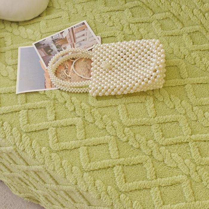 91家纺网 家纺一手货源 找家纺 （总）启博 2023新款纯色提花绒沙发巾