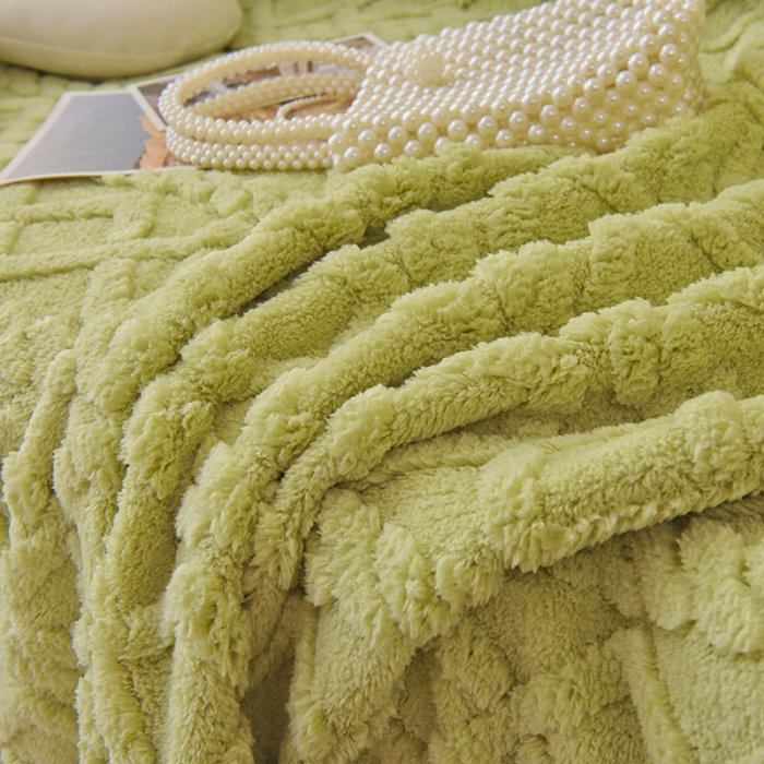 91家纺网 家纺一手货源 找家纺 （总）启博 2023新款纯色提花绒沙发巾