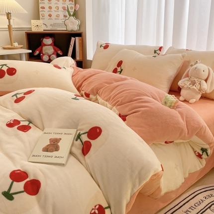 大渔生活 2024新款牛奶绒印花系列四件套 璎珞