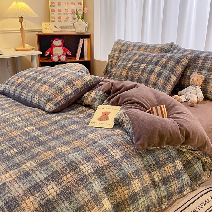 91家纺网 家纺一手货源 找家纺 大渔生活 2024新款牛奶绒印花系列四件套 长相思