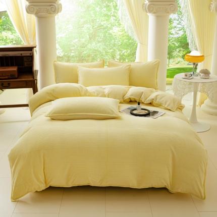 91家纺网 家纺一手货源 找家纺 （总）邦妮 2024新款华夫格牛奶绒贝壳边四件套