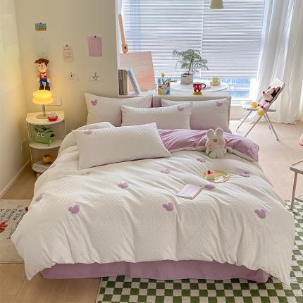 91家纺网 家纺一手货源 找家纺 （总）眠帛家居 2024新款华夫格迪士尼米奇毛巾绣系列