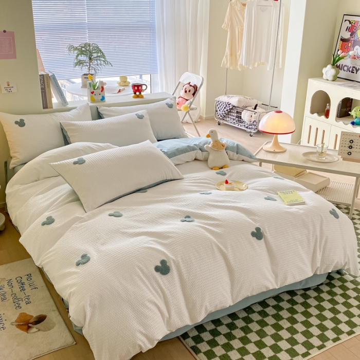 91家纺网 家纺一手货源 找家纺 （总）眠帛家居 2024新款华夫格迪士尼米奇毛巾绣系列