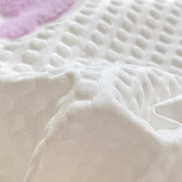 91家纺网 家纺一手货源 找家纺 眠帛家居 2024新款华夫格迪士尼米奇毛巾绣系列 米奇浅紫