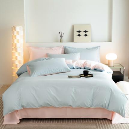 91家纺网 家纺一手货源 找家纺 （总）寐居家纺 2023新款A类全棉磨毛纯色四件套