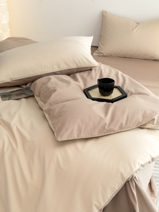 91家纺网 家纺一手货源 找家纺 寐居家纺 2023新款A类全棉磨毛纯色四件套 丝绒拿铁