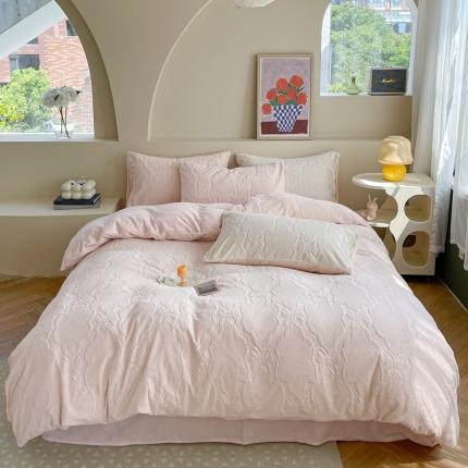 91家纺网 家纺一手货源 找家纺 （总）六巷胡同  2023新款韩系ins小香风蝴蝶结牛奶绒四件套