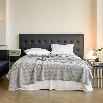 寐居家纺 2023新款兔兔绒玫瑰多功能毛毯 兔绒玫瑰-灰