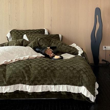 91家纺网 家纺一手货源 找家纺 （总）川悦生活 2023新款蜜心系列兔兔绒四件套