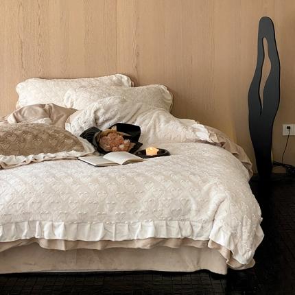 91家纺网 家纺一手货源 找家纺 （总）川悦生活 2023新款蜜心系列兔兔绒四件套