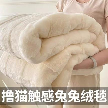 （总）卓缦家纺 2023新款兔兔绒毛毯貂皮毛毯盖毯午休毯皮草毯学生毯