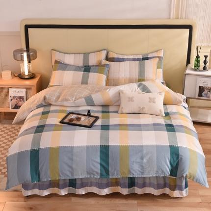 91家纺网 家纺一手货源 找家纺 （总）八十八家纺  2024新款全棉半夹棉床裙四件套