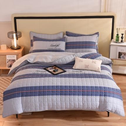 91家纺网 家纺一手货源 找家纺 （总）八十八家纺  2024新款全棉全套夹棉床笠四件套