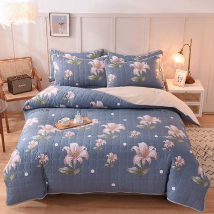 91家纺网 家纺一手货源 找家纺 （总）八十八家纺  2024新款全棉全套夹棉床笠四件套